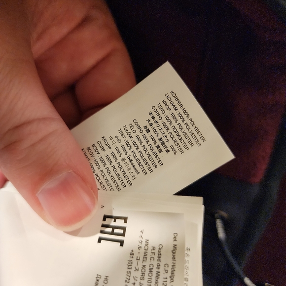 MICHAEL KORS Mens Fleece Zip Up Jacket NWT Size Small - Picture 3 of 3